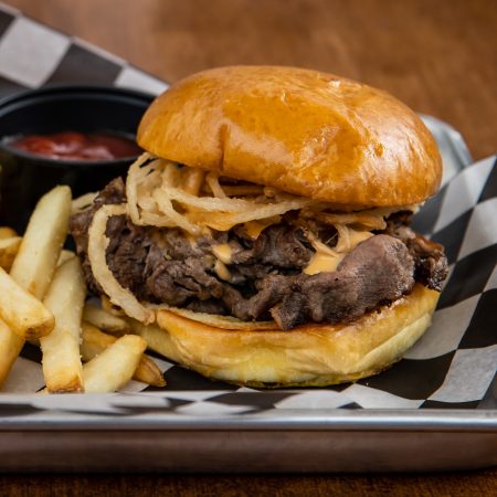 Jeffrey Burger at The Basin Grill restaurant near Saratoga Springs